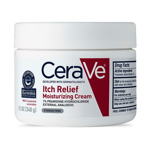 CeraVe Itch Relief Moisturizing Cream for Dry Skin, 12 Oz